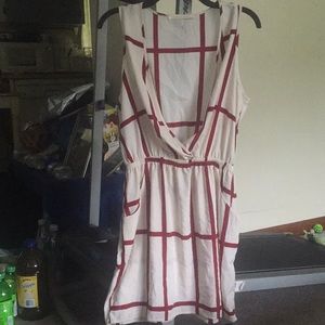 Last call! Sweet Rain Cream w/Burgundy Dress L